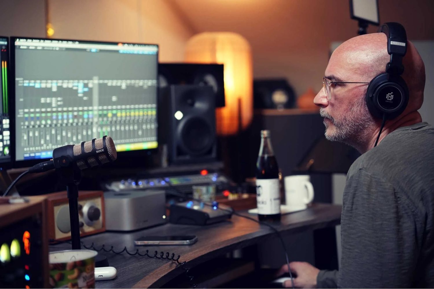 Oliver Jessen im Green Voodoo Tonstudio